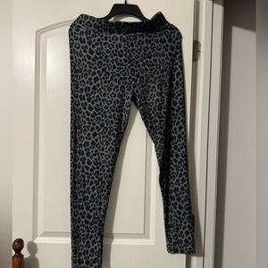 Simply Southern Gray and Black Leopard Print Leggings